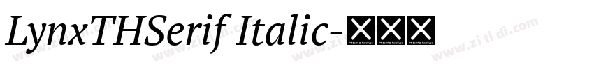 LynxTHSerif Italic字体转换